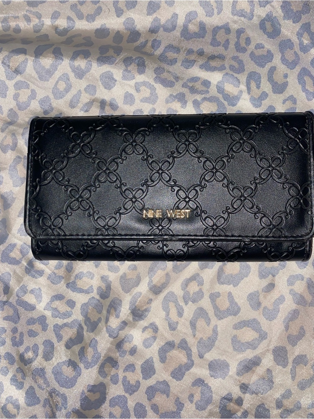Black nine west Zur slg check sec wallet